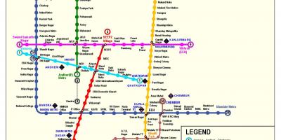 Metro rrugë hartë Mumbai