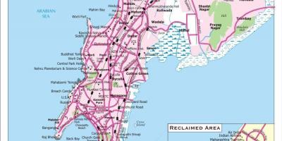 Hartën e rrugës të Mumbai të qytetit