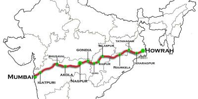 Nagpur Mumbai express autostradës hartë