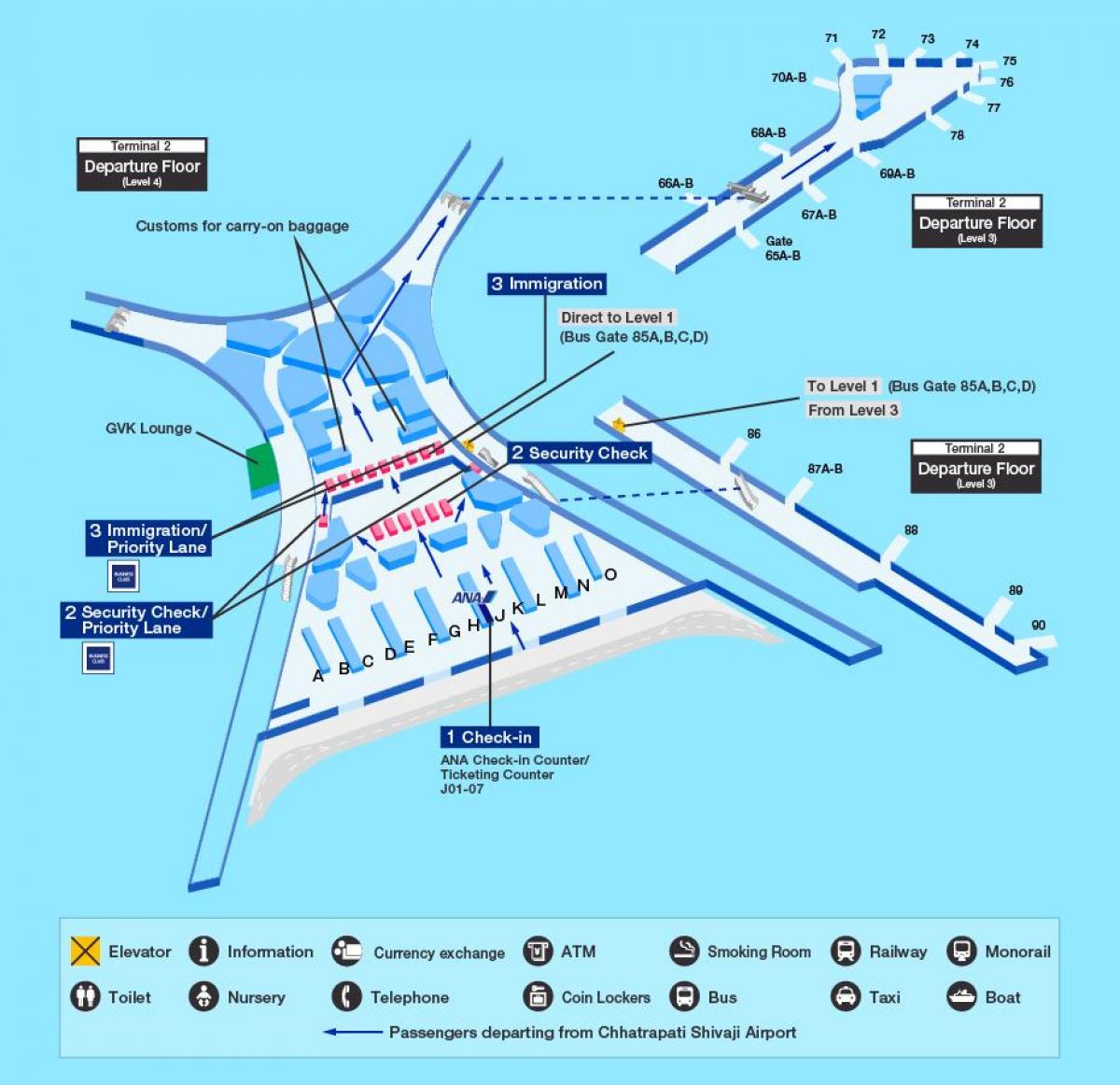 Chhatrapati Shivaji aeroporti ndërkombëtar hartë