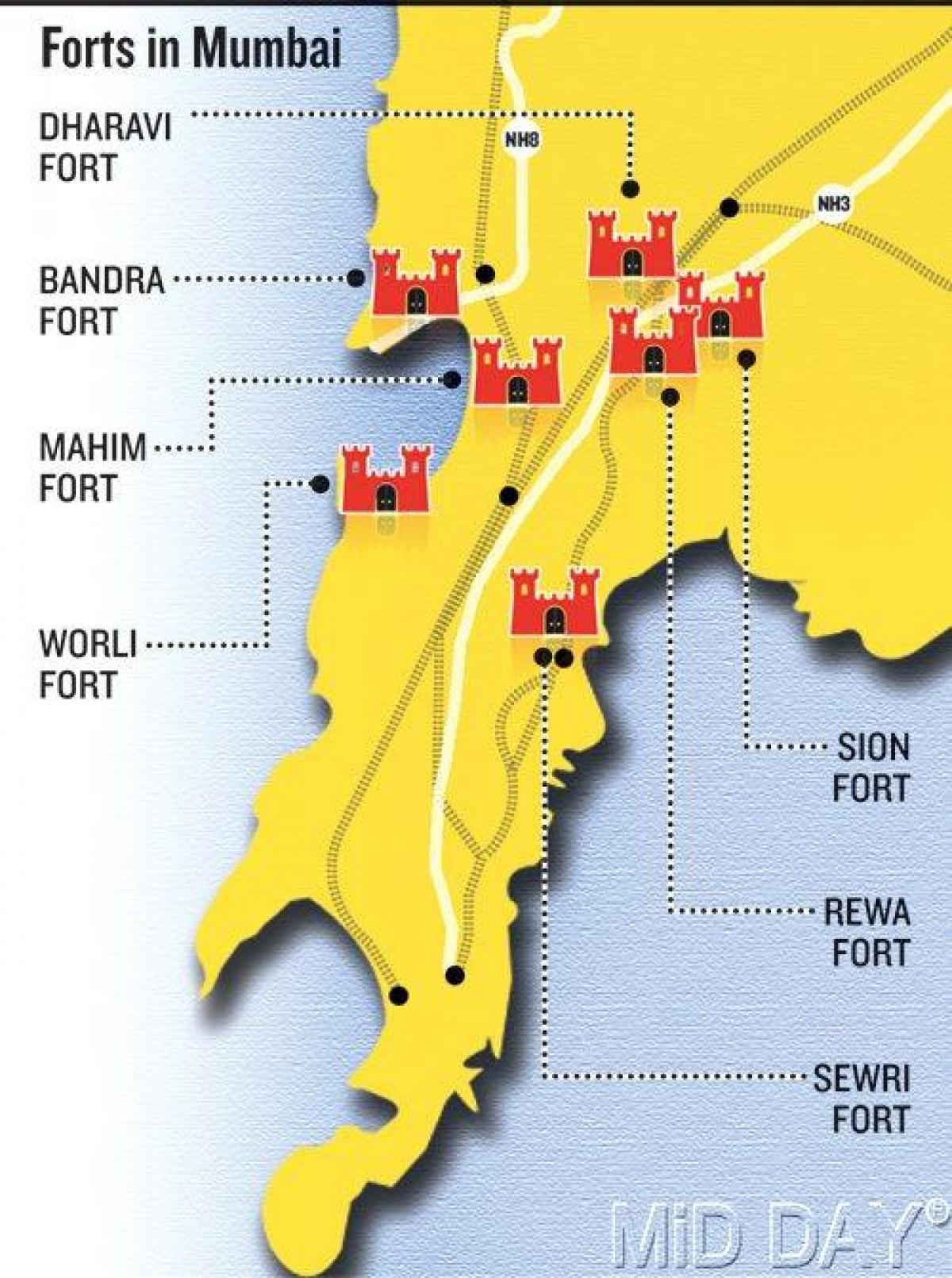 Mumbai fort zonë të hartës