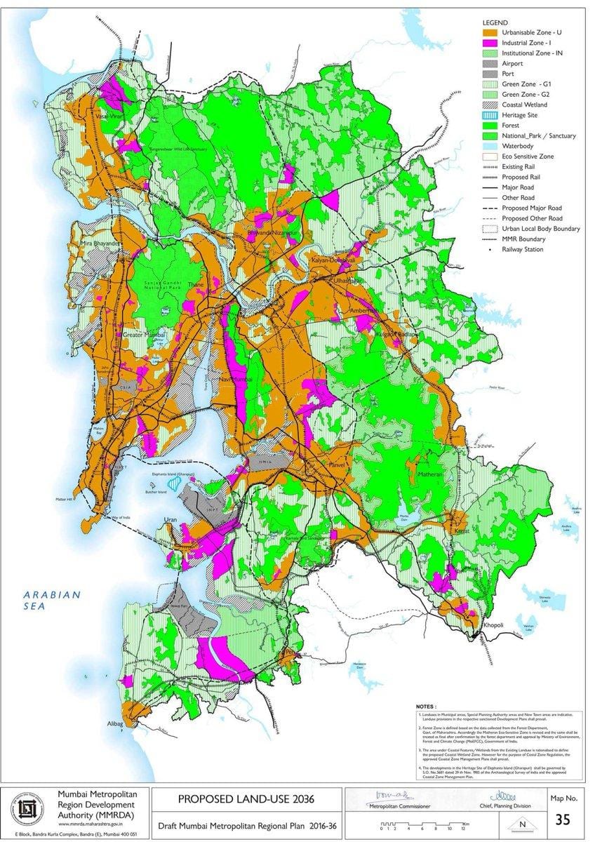 MMRDA rajonale të planit të map