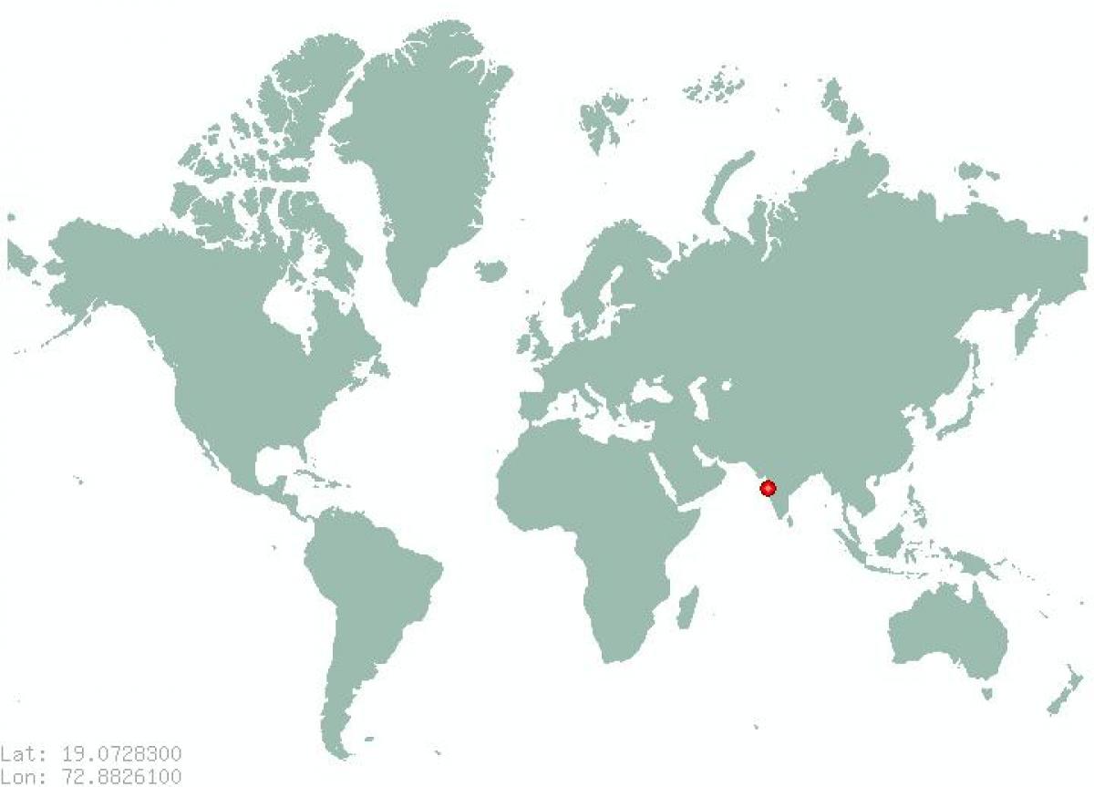Mumbai në hartë të botës