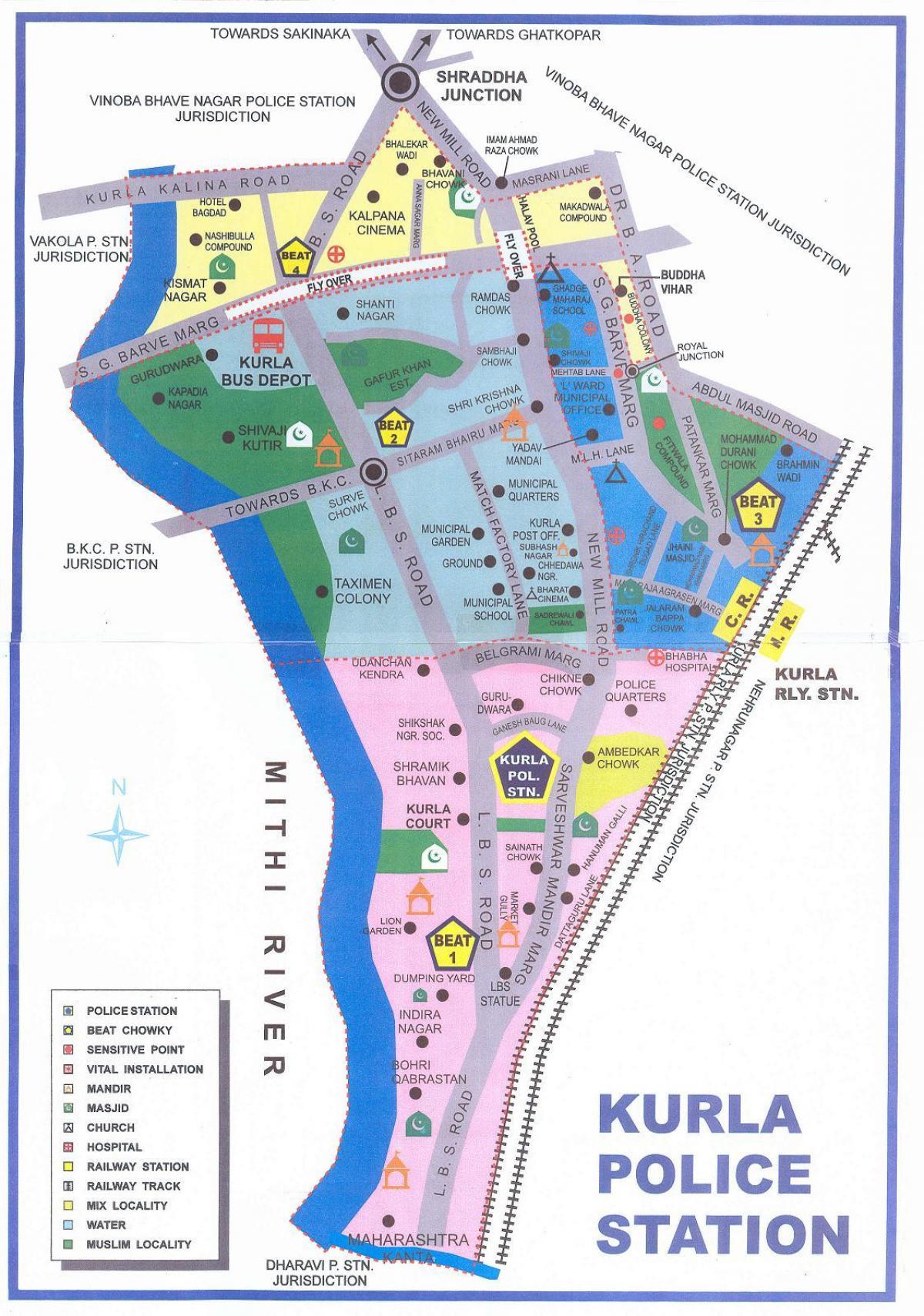 harta e Mumbai Kurla