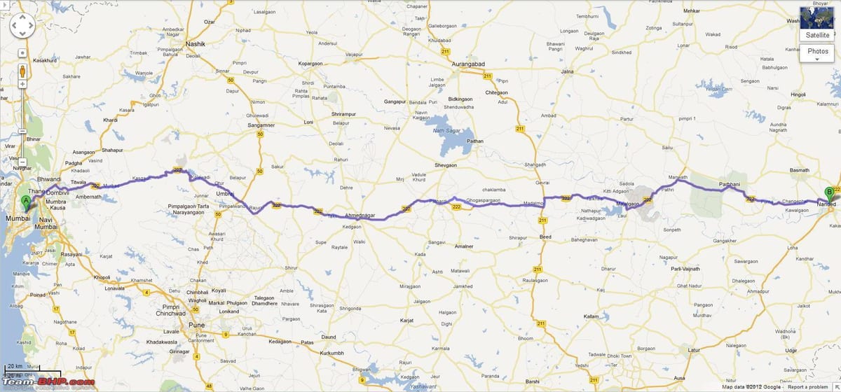 Mumbai nagpur autostradave rrugë hartë