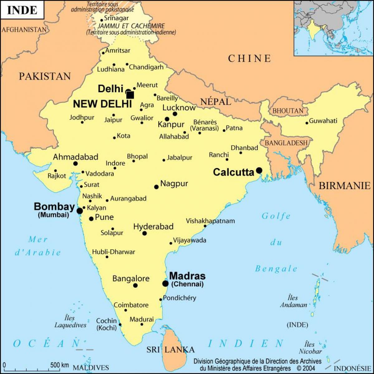 harta e Mumbai, indi