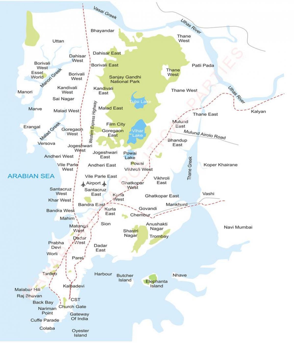 Mumbai për kullotë hartë