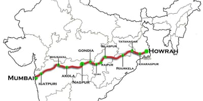 Nagpur Mumbai express autostradës hartë